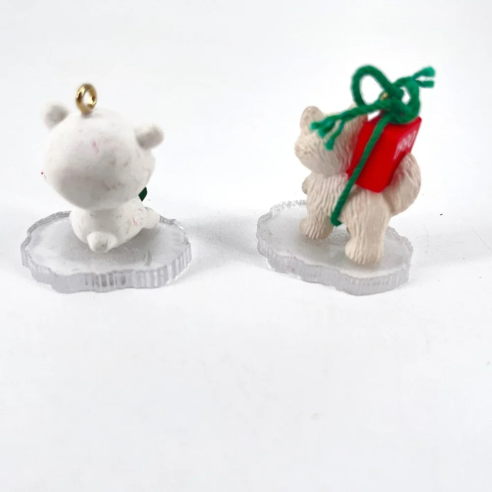 Vintage 1990 Hallmark Christmas Ornaments Polar Bear Arctic Trio Set of 3
